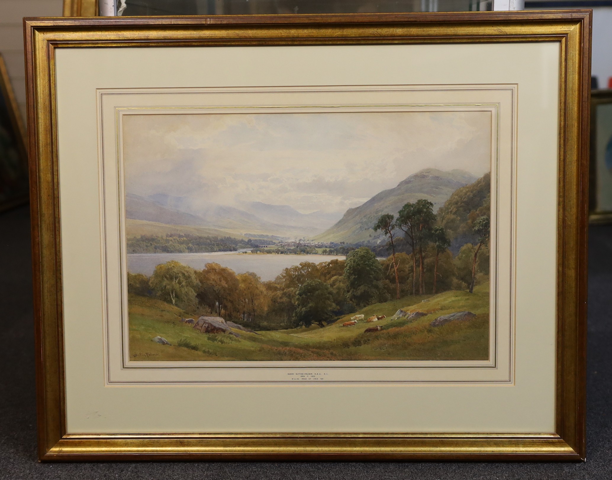 Harry Sutton Palmer RBA, RI. (British, 1854-1933), 'Killin, Head of Loch Tay', watercolour, 35 x 52cm